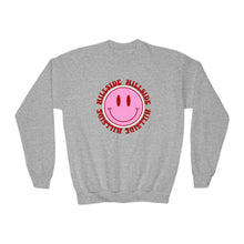 Load image into Gallery viewer, Youth Smiley Crewneck Hillside Sweatshirt Printify