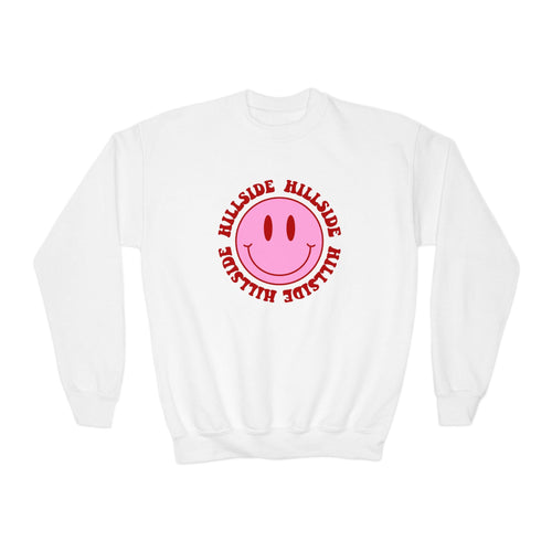 Youth Smiley Crewneck Hillside Sweatshirt Printify
