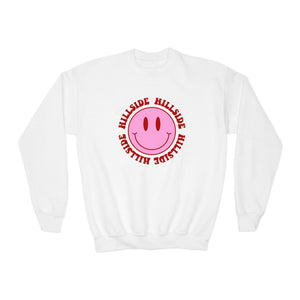 Youth Smiley Crewneck Hillside Sweatshirt Printify