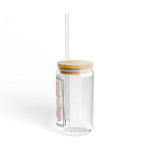 Coffee, Teach, Repeat Sipper Glass, 16oz Printify
