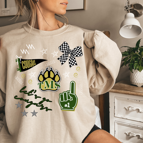 Cougars Heavy Blend™ Crewneck Sweatshirt Printify