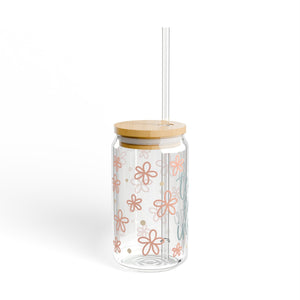 Teach, Love, Inspire Sipper Glass, 16oz Printify